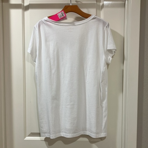NWT Lilly Meredith V-Neck Tee L - Picture 4 of 4